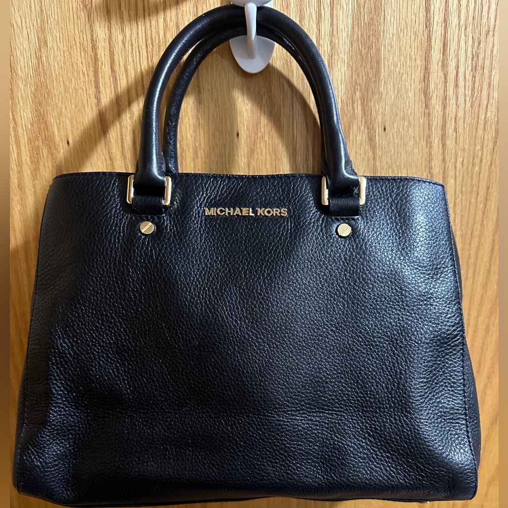 Michael Kors Black Leather Satchel